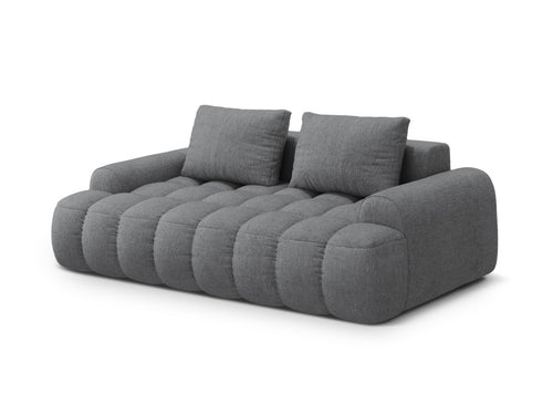Cosmopolitan Design Bank Linz 3-zits, structurele stof grijs - 100x200x84cm