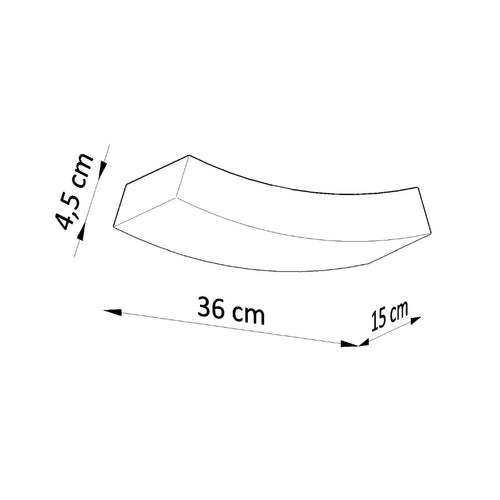 Sollux Lighting Wandlamp keramiek HATTOR - 36x15x4,5cm