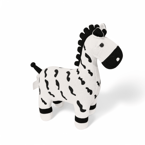 Pintado & Lacado knuffeldier Zebra - wit - 40 cm