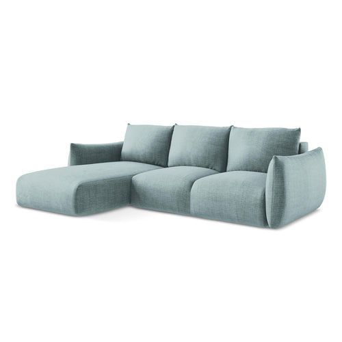 LaMiaSofa hoekbank links Savona - textuurstof - jeans - 242x162x90