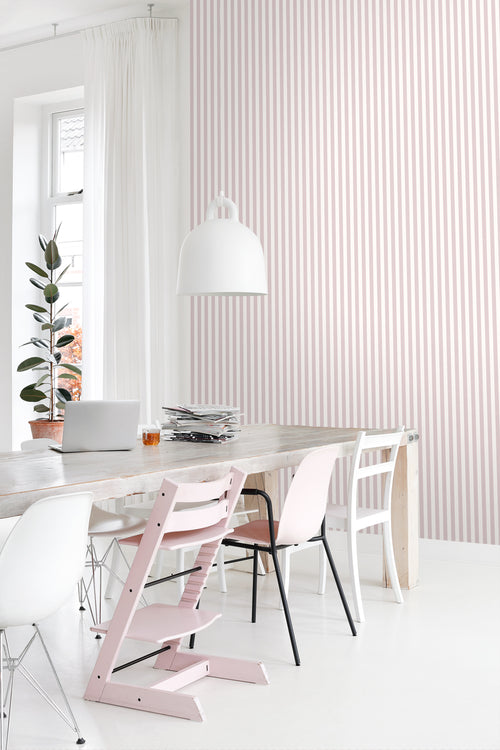 ESTAhome behang strepen lichtpaars en wit - 50 x 900 cm - 130952 - vtwonen shop