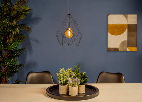 EGLO hanglamp Carlton - e27 - ø 31 cm - zwart