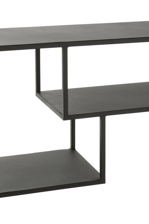 J-Line rek Laag Onregelmatige Niveaus - metaal - zwart