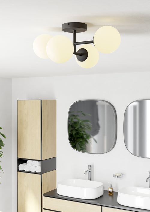 EGLO plafondlamp Castrovido - badkamer - zwart