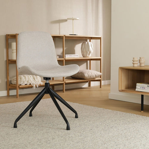 Nolon Nola-Fé Draaibare Eetkamerstoelen Set van 2 Beige - Zwart - vtwonen shop