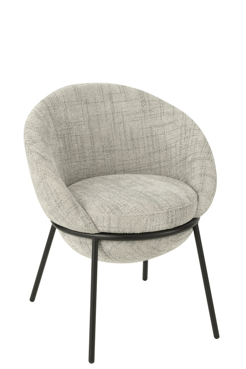 J-Line stoel - ijzer - grijs/zwart - vtwonen shop