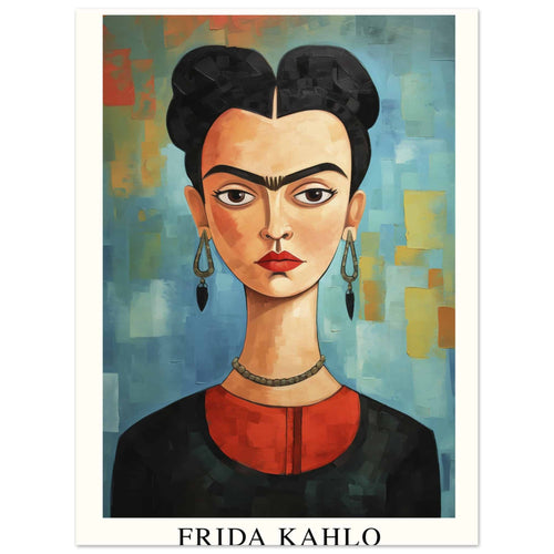 Artfulprints  Frida Kahlo - Painted artistic portrait   poster 30x40 cm - vtwonen shop
