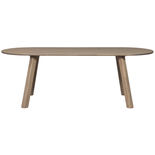 WOOOD eettafel ovaal vingerlas Tablo - Eiken - Pebble Grey - 220x90 - vtwonen shop