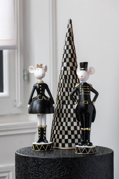 J-Line figuur Muis - polyresin - mix - large - 2 stuks