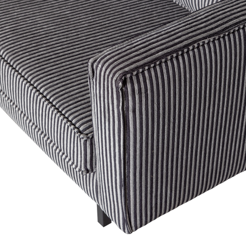 WOOOD 3-zits bank Rodeo - Streep - Zwart/Grijs - 85x277x86 cm, - vtwonen shop