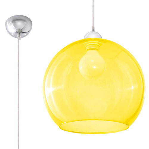 Sollux Lighting Hanglamp BALL geel - 30x30x120cm