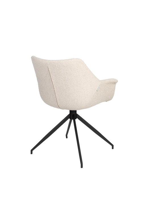 Zuiver Doulton Swivel Eetkamerstoelen met armleuning Naturel - Set van 2 - vtwonen shop