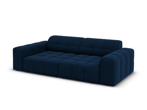 Cosmopolitan Design Bank Chicago 3-zits, flueel koningsblauw - 102x212x78cm