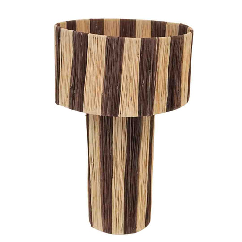 MÔMÉ Tafellamp Ligne - naturel/bruin - raffia - 49 x 15 x 30 cm - boho look - vtwonen shop