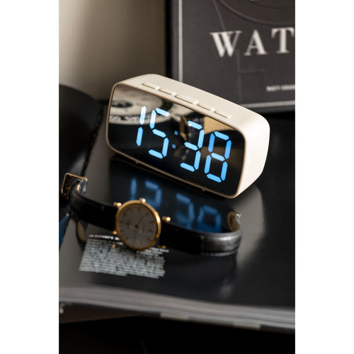 Karlsson wekker Mirror - grijs - 6x12.1x6cm