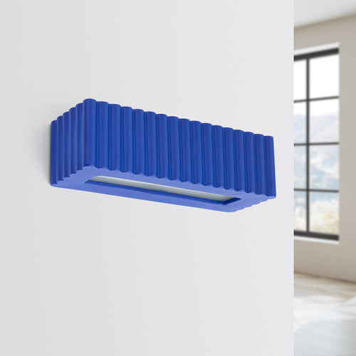 Sollux Lighting Wandlamp keramiek RIGATA ultramarijn - 34x12x10cm