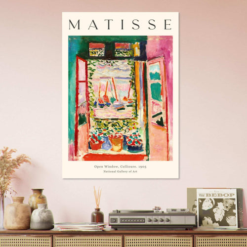 Artfulprints Poster met Lijst Matisse - Open window collioure 1905   - 30x40 cm - Meerkleurig