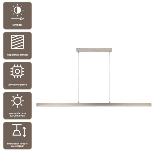 Artdelight Hanglamp Kondora 120 - Aluminium