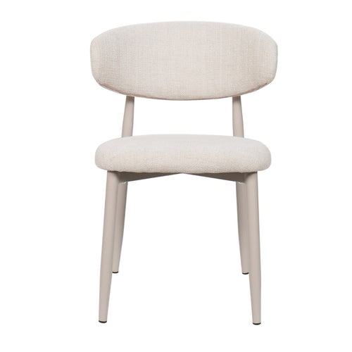 Giga Meubel Eetkamerstoel Alexia - Beige/Beige - Set van 2 - vtwonen shop