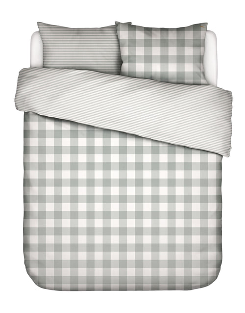 Essenza Chess dekbedovertrek - Lits-Jumeaux - 240x200/220 cm - Dusty green