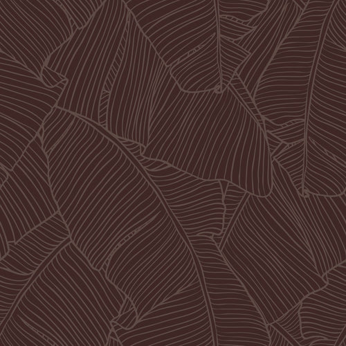 ESTAhome behang bladeren bordeaux rood - 50 x 900 cm - 131165 - vtwonen shop