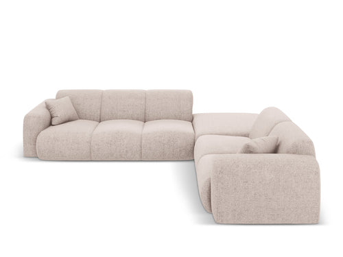 Cosmopolitan Design rechter hoekbank Nolio 4-zits, chenille, beige - 250x315x72cm