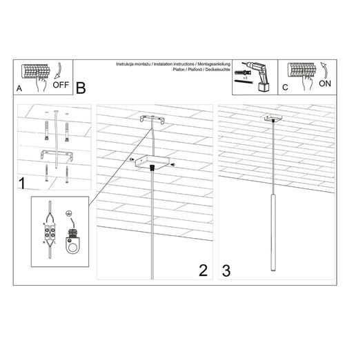 Sollux Lighting Hanglamp PASTELO 1 salie - 8x8x120cm