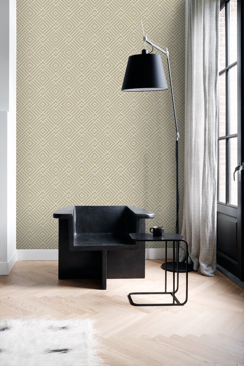 Origin Wallcoverings behang 3D grafisch motief beige - 50 x 900 cm - 347978 - vtwonen shop