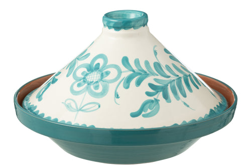 J-Line tajine Granada - keramiek - wit/aqua - vtwonen shop