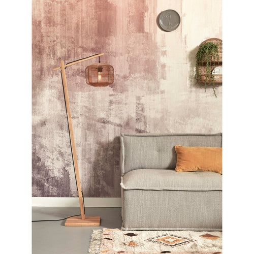 GOOD&MOJO vloerlamp Tanami - bruin - Ø40cm - vtwonen shop