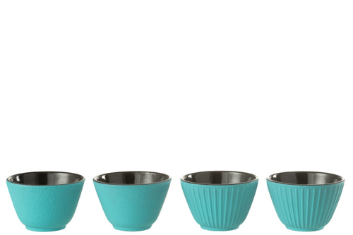 J-Line theemok - metaal - lichtblauw - 2 dozen van 2 stuks - vtwonen shop