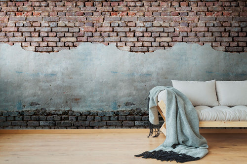 One Wall one Role fotobehang steen rood, grijs, wit en zwart - 159 x 280 cm - AS-383341 - vtwonen shop