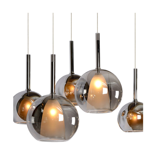 Atmooz hanglamp Saigon 7 - zwart - 110 x 30 x H 135 cm - G4