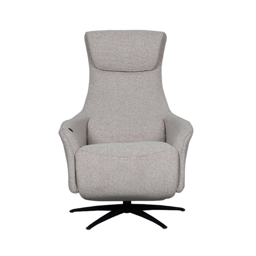 LABEL51 Elektrische Fauteuil Lund - Naturel/Zwart - 74x83x112cm