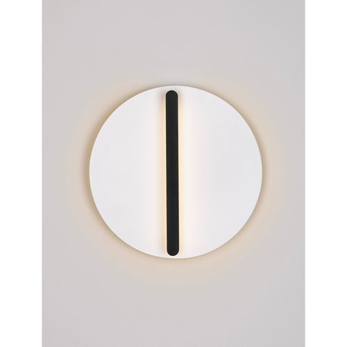 Nova Luce NALU Inbouw wandlamp zwart, wit, Triac dimbare LED 20W 1200lm 3000K 30 cm H:8,7 cm