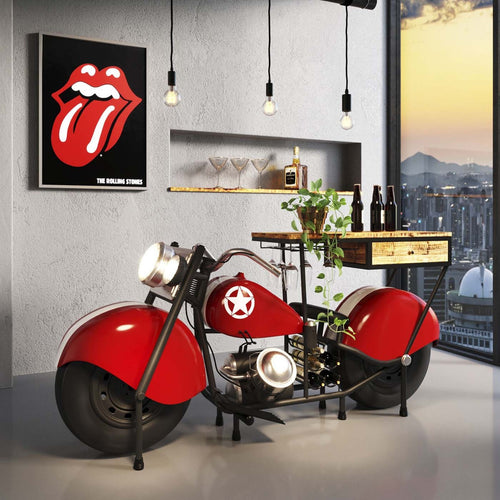 Kare Design Bartafel Motorbike Rood - vtwonen shop