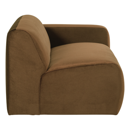 WOOOD 2-zits bank arm rechts Mojo Base - Velvet - Honinggeel - 74x185x97