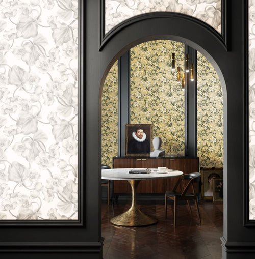 Masureel behang bloemen geel - 53 cm x 10.05 m - 630621 - vtwonen shop