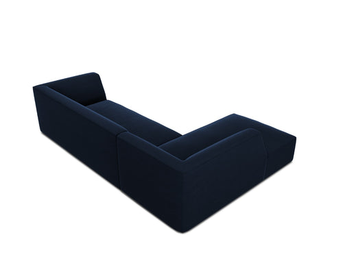 Micadoni linker hoekbank Ruby 4-zits, flueel, koningsblauw - 180x273x69cm