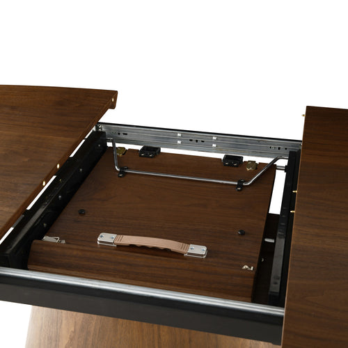 Giga Meubel Eettafel Sivan Walnoot – Ovaal – Uitschuifbaar – Fineer – 160-200 cm