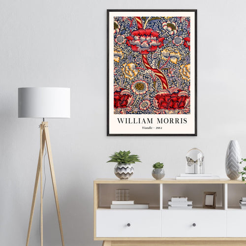 Artfulprints Poster met Lijst William Morris - Wandle   - 50x70 cm - Rood