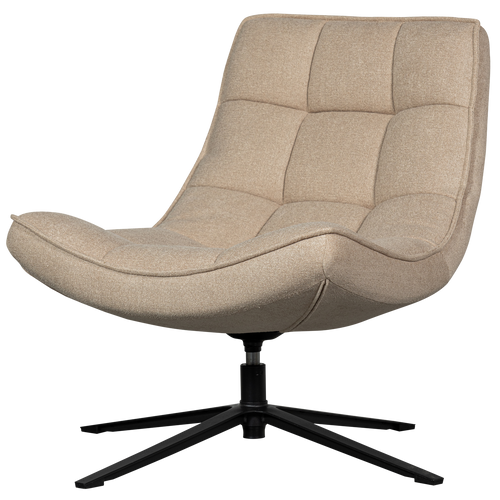 WOOOD draaibare fauteuil Maudi - Polyester - Naturel - 84x74x86 - vtwonen shop