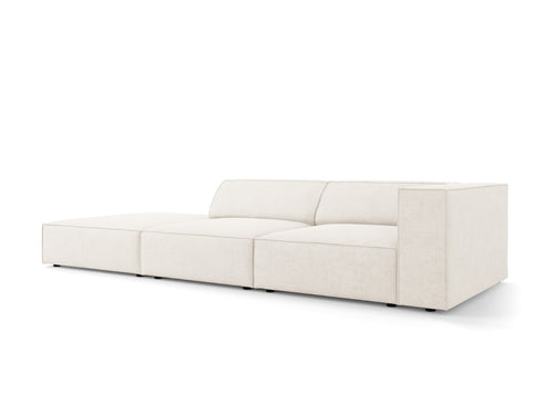 Cosmopolitan Design linker bank Arendal 4-zits, chenille met ribbeleffect, ivoor - 102x262x70cm