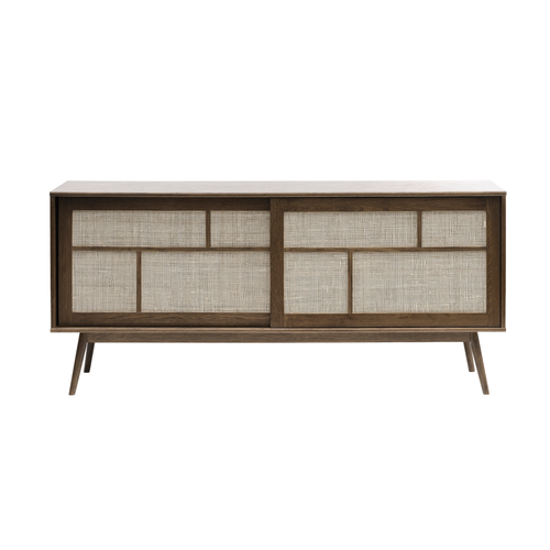 Rebellenclub Dressoir Yass - Smoked Eiken met Rattan - vtwonen shop