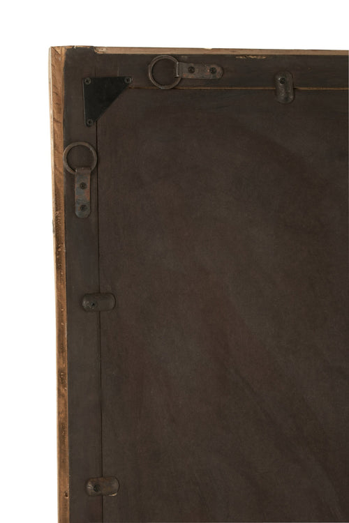J-Line spiegel Rechthoek - hout - bruin - large - 90 x 176 cm