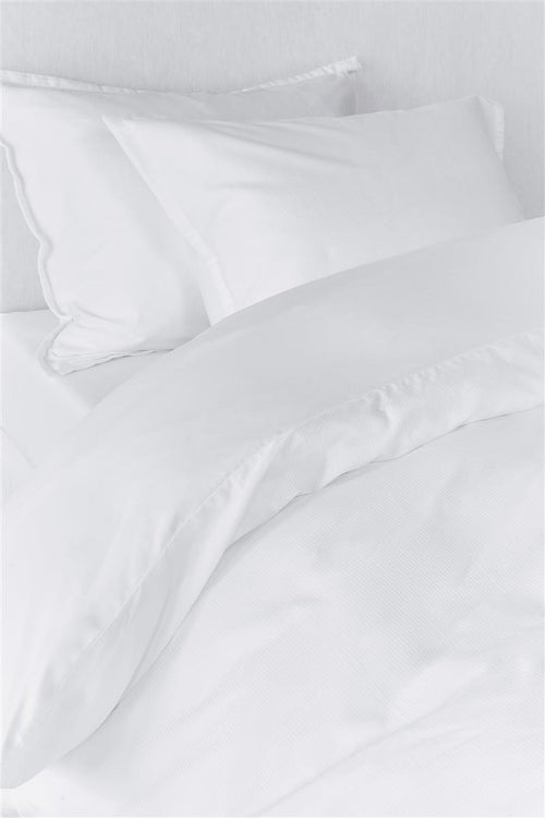 Beddinghouse Blanca dekbedovertrek - Effen - Eenpersoons - 140x200/220 cm - Wit - vtwonen shop