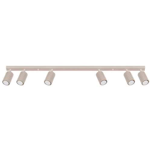 Sollux Lighting Plafondlamp KARBON 6L taupe - 117x6,5x16,5cm