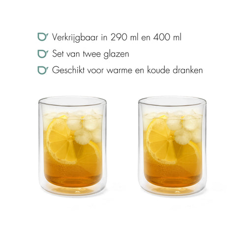 Bredemeijer -Dubbelwandig glas San Remo 290ml s/2 - vtwonen shop
