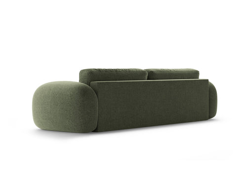 Cosmopolitan Design Slaapbank met opbergdoos Tonale 3-zits, chenille groente - 105x262x88cm