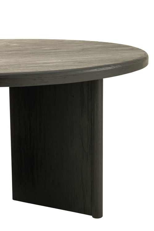 J-Line tafel Rond - hout - zwart